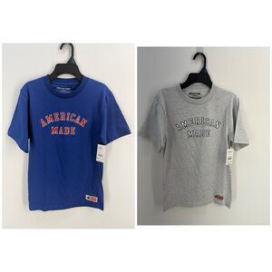 2 -American Giant Shirt Mens XS Gray American Made Graphic Crewneck Made USA Tee